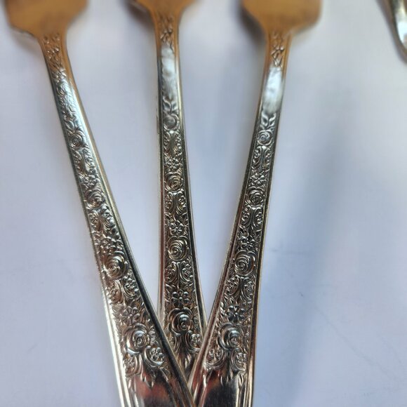 Wallace Brothers Forks Overlaid Pattern Silverplate Set of 6 Dinner Forks - Picture 3 of 9